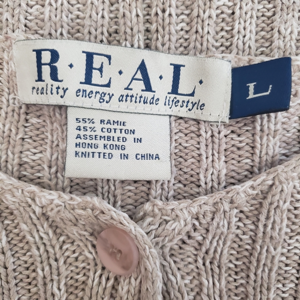 Neutral Cotton Ribbed Sweater - Picture 2 of 11